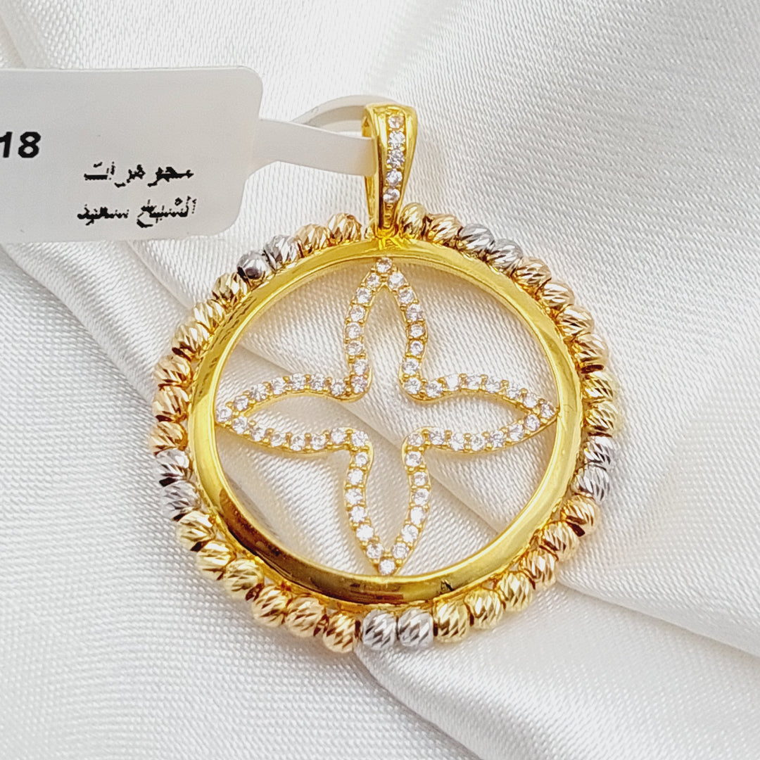 21K Gold 21K Turkish Clover Pendant by Saeed Jewelry - Image 5