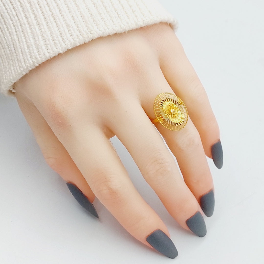 21K Gold Turkish Rose Ring by Saeed Jewelry - Image 2