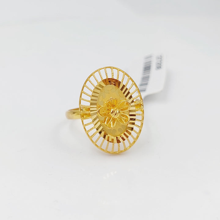 21K Gold Turkish Rose Ring by Saeed Jewelry - Image 3