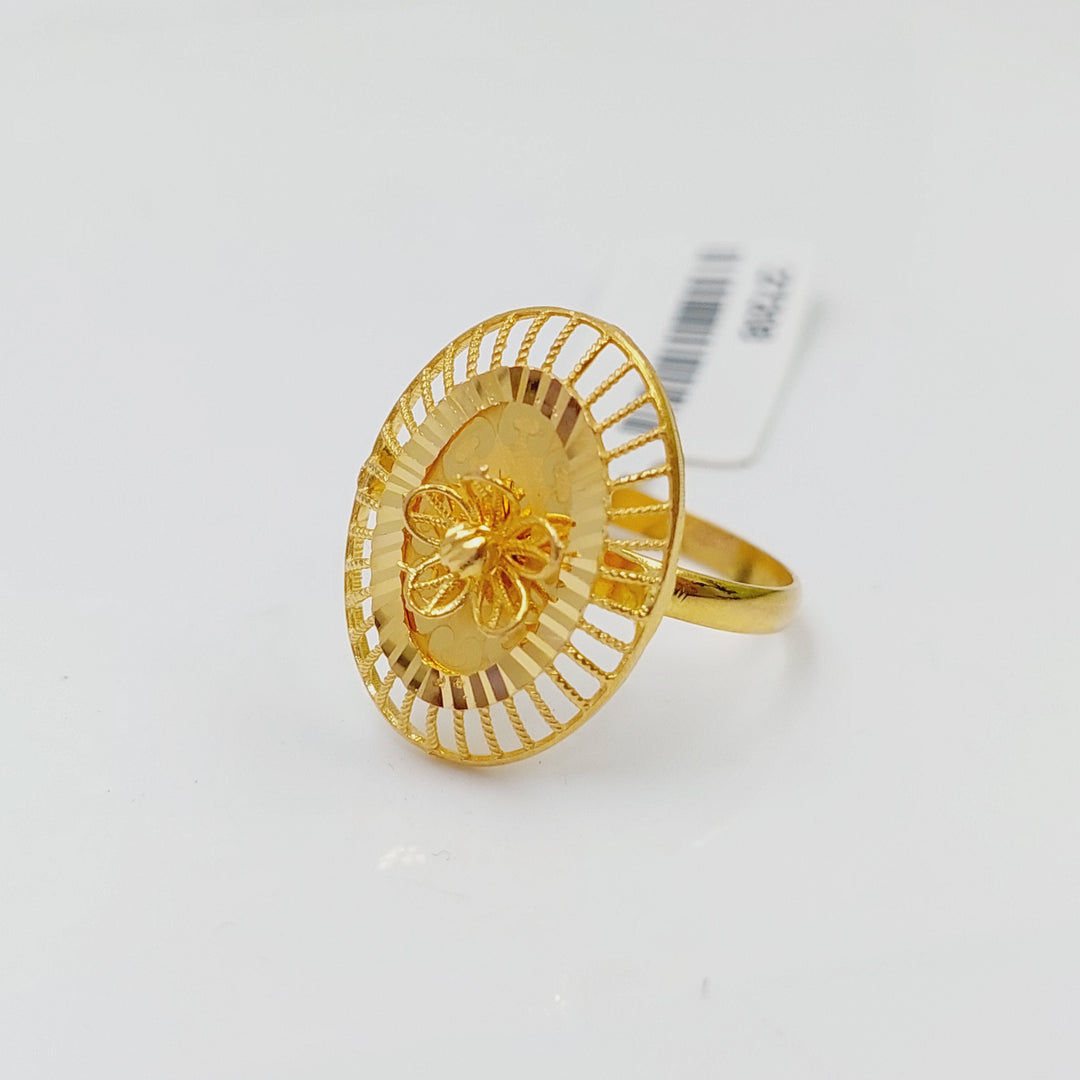 21K Gold Turkish Rose Ring by Saeed Jewelry - Image 4