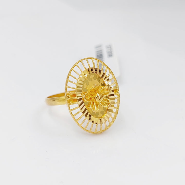 21K Gold Turkish Rose Ring by Saeed Jewelry - Image 1