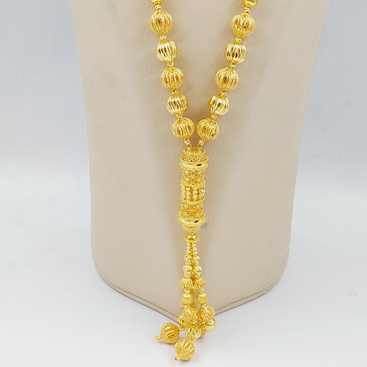 21K Gold Turkish Shall Necklace by Saeed Jewelry - Image 3