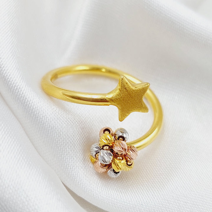 21K Gold Turkish Star Ring by Saeed Jewelry - Image 1