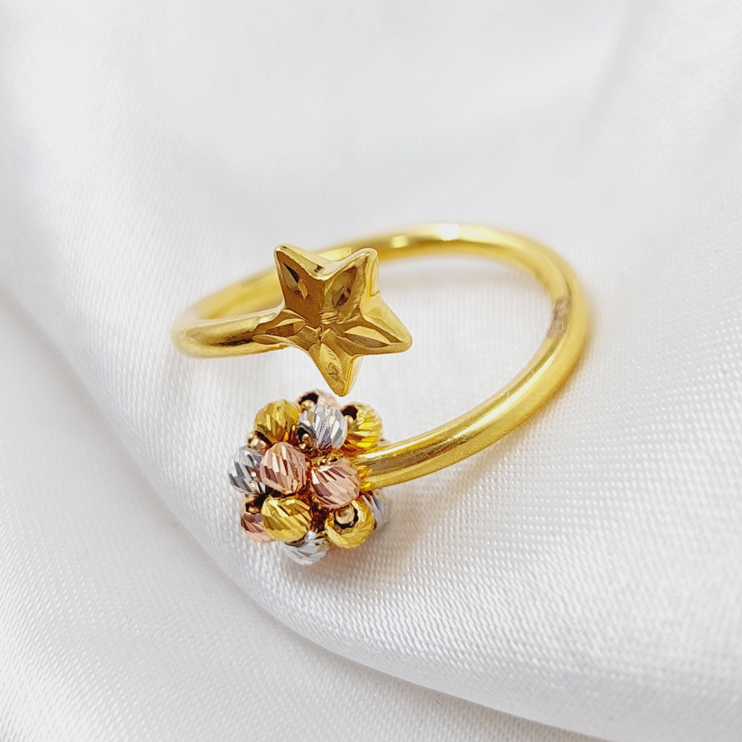 21K Gold Turkish Star Ring by Saeed Jewelry - Image 2