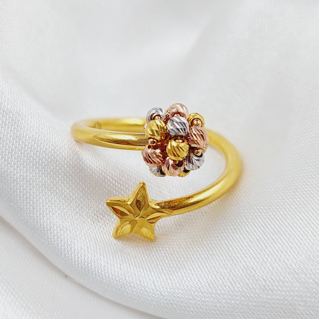 21K Gold Turkish Star Ring by Saeed Jewelry - Image 5