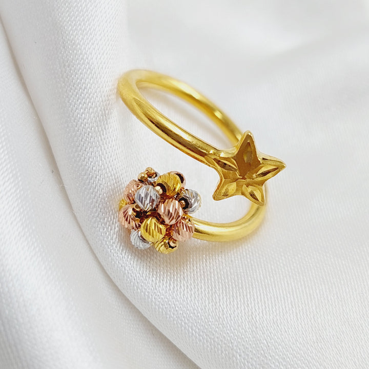 21K Gold Turkish Star Ring by Saeed Jewelry - Image 1