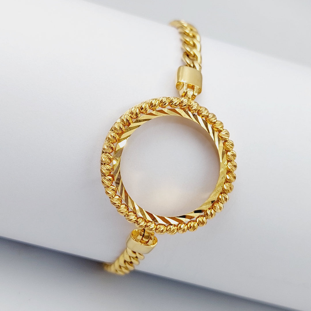 21K Gold Turkish frame Bracelet by Saeed Jewelry - Image 5