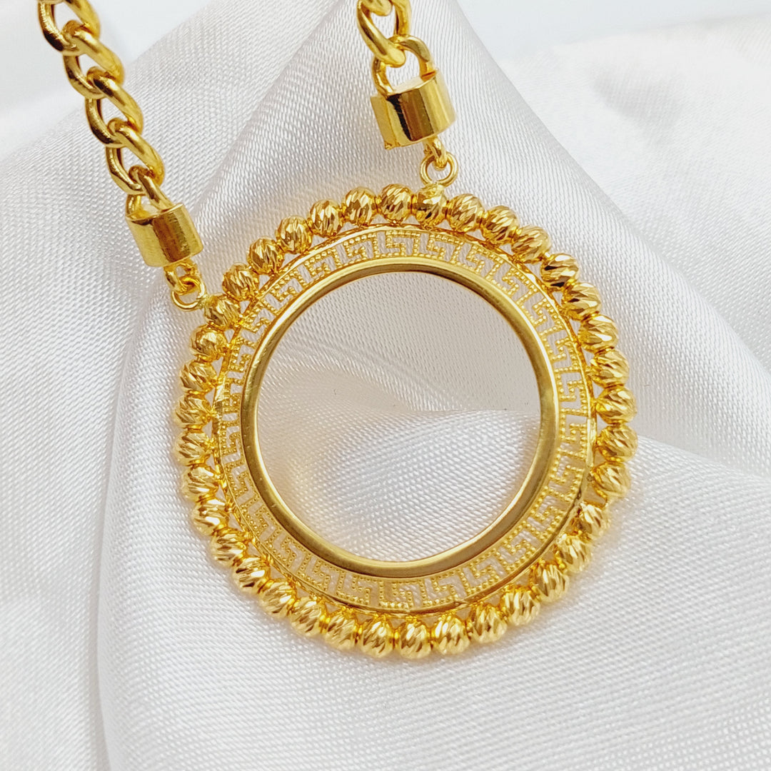 21K Gold Turkish frame Necklace by Saeed Jewelry - Image 2