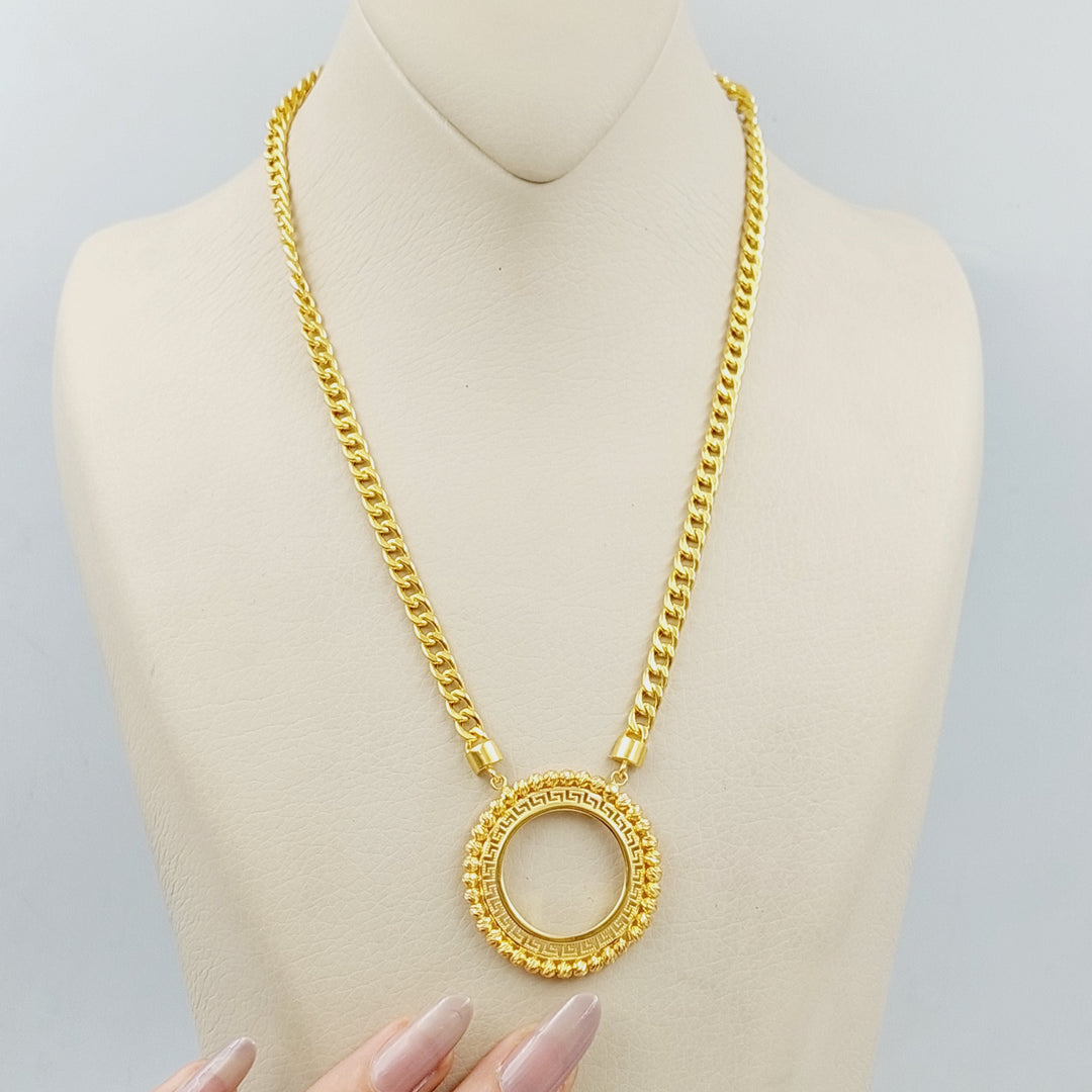 21K Turkish frame Necklace Made of 21K Yellow Gold by Saeed Jewelry-25946