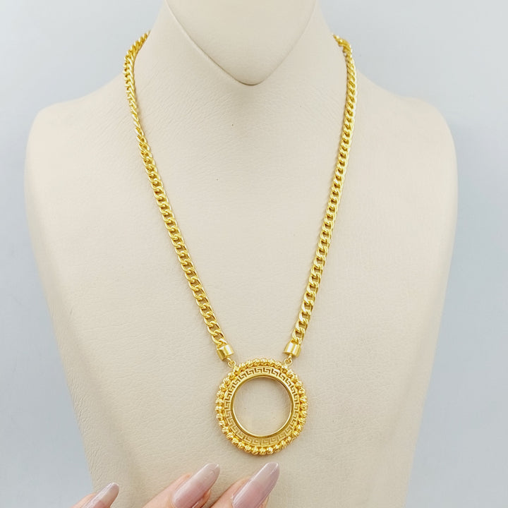 21K Turkish frame Necklace Made of 21K Yellow Gold by Saeed Jewelry-25946