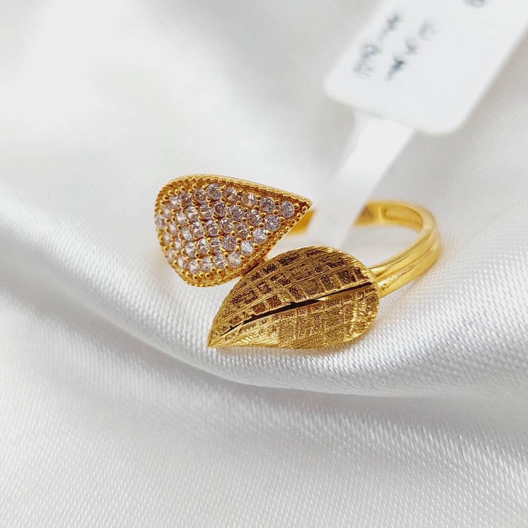 21K Gold Turkish leaf Ring by Saeed Jewelry - Image 4