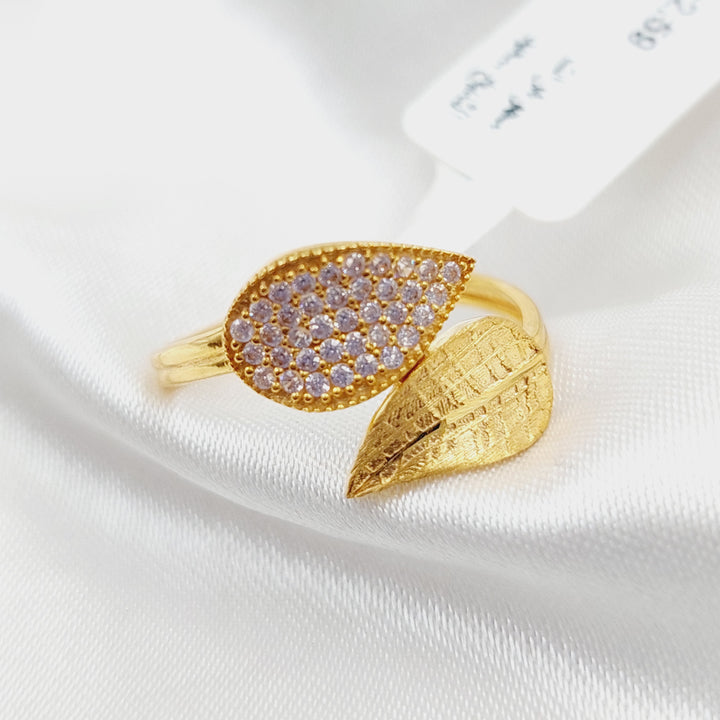 21K Gold Turkish leaf Ring by Saeed Jewelry - Image 1