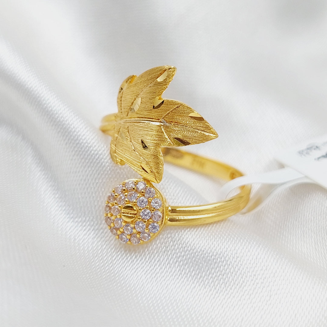 21K Gold Turkish leaf Ring by Saeed Jewelry - Image 1