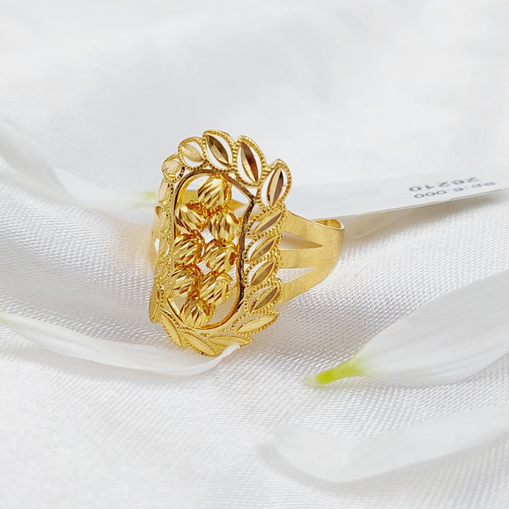 21K Gold Turkish leaf Ring by Saeed Jewelry - Image 2