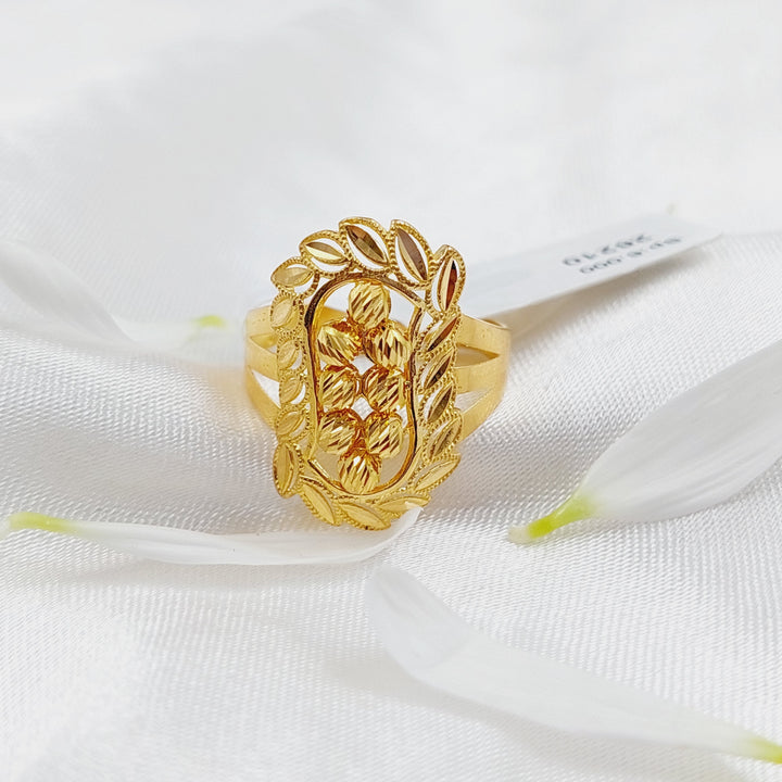 21K Gold Turkish leaf Ring by Saeed Jewelry - Image 3