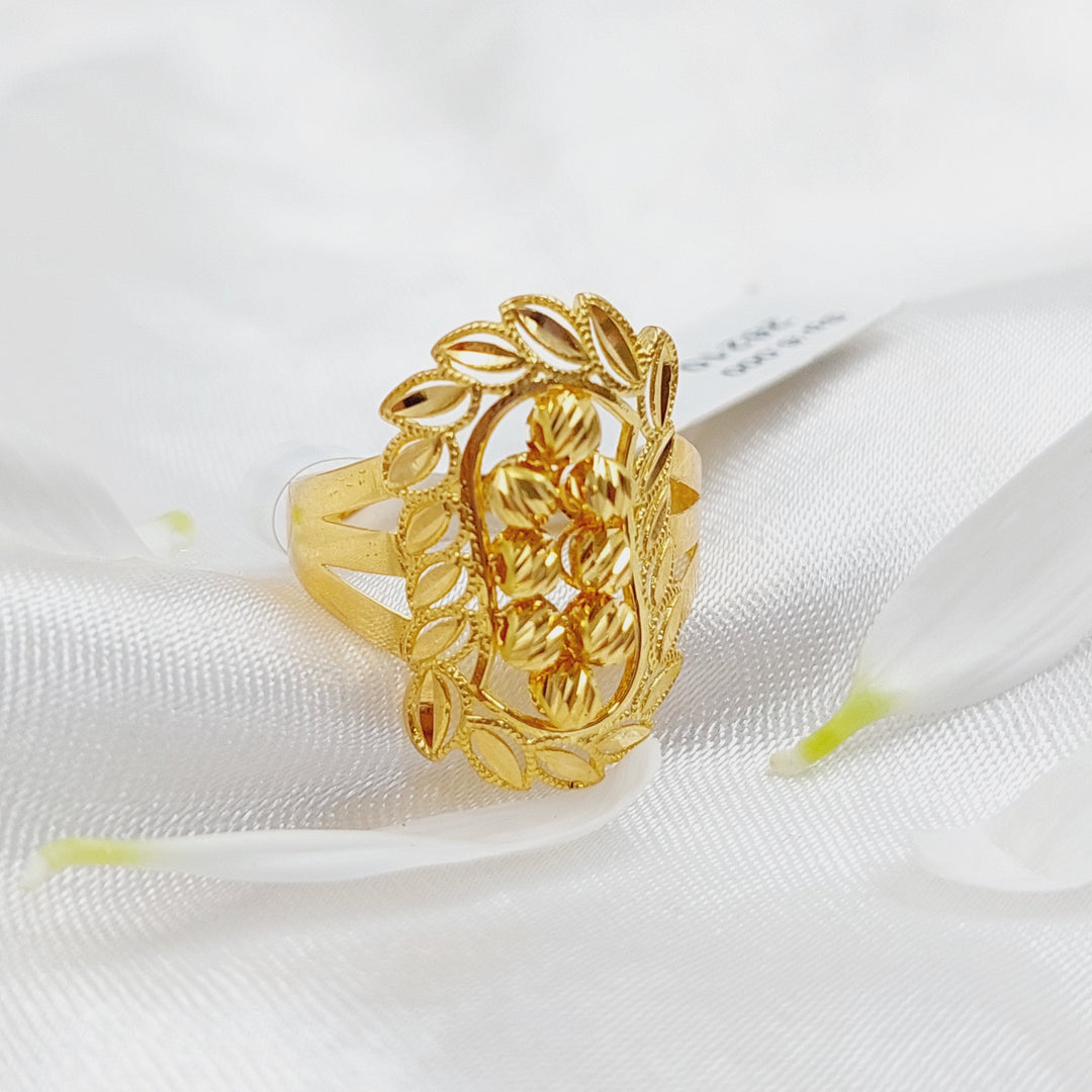 21K Gold Turkish leaf Ring by Saeed Jewelry - Image 1