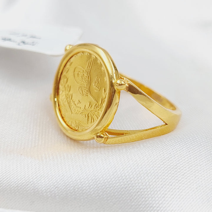 21K Gold Turkish lira Ring by Saeed Jewelry - Image 7