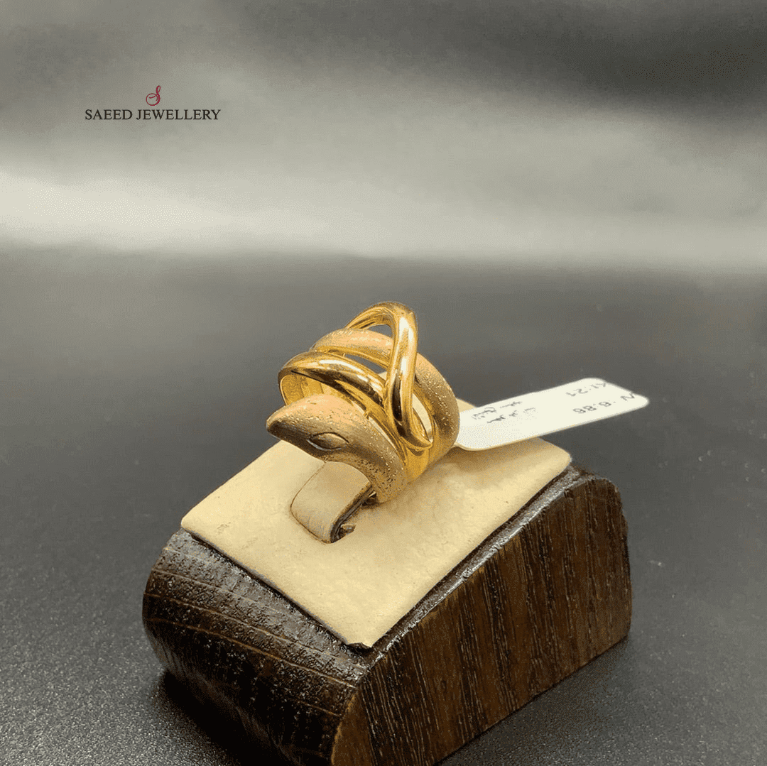 21K Gold Turkish snake Ring by Saeed Jewelry - Image 4