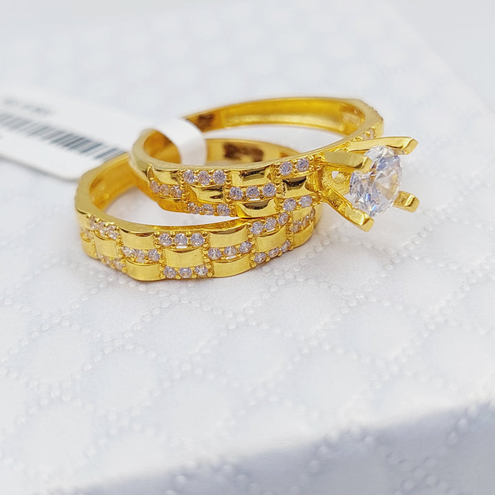 21K Gold Twins Engagement Ring by Saeed Jewelry - Image 5