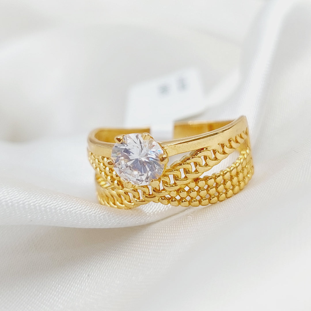 21K Gold Twins Engagement Ring by Saeed Jewelry - Image 1