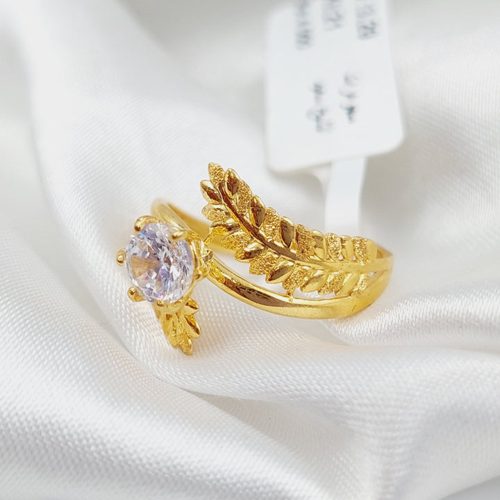 21K Gold Twins Engagement Ring by Saeed Jewelry - Image 5