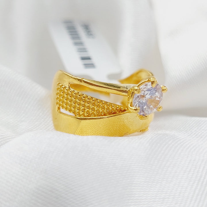 21K Gold Twins Engagement Ring by Saeed Jewelry - Image 2