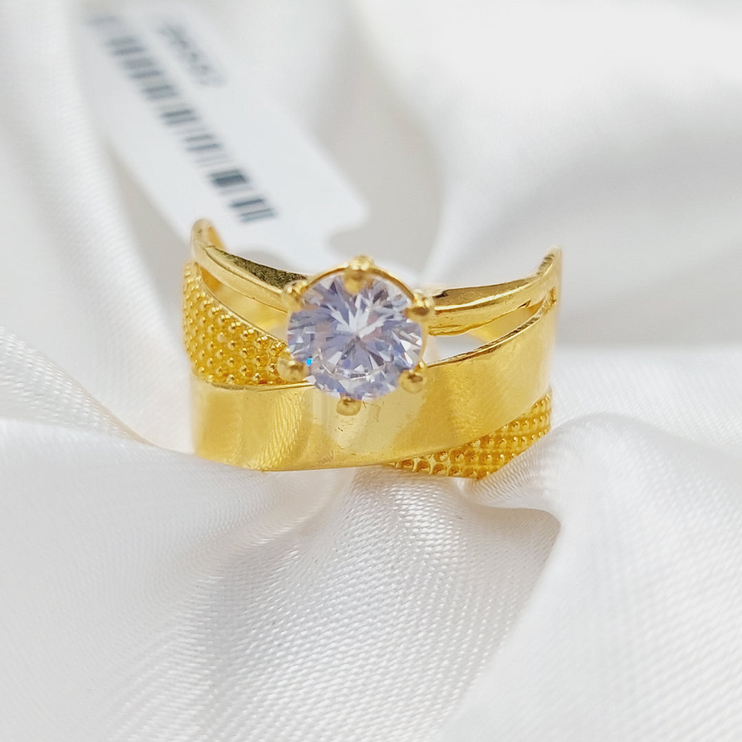 21K Gold Twins Engagement Ring by Saeed Jewelry - Image 3