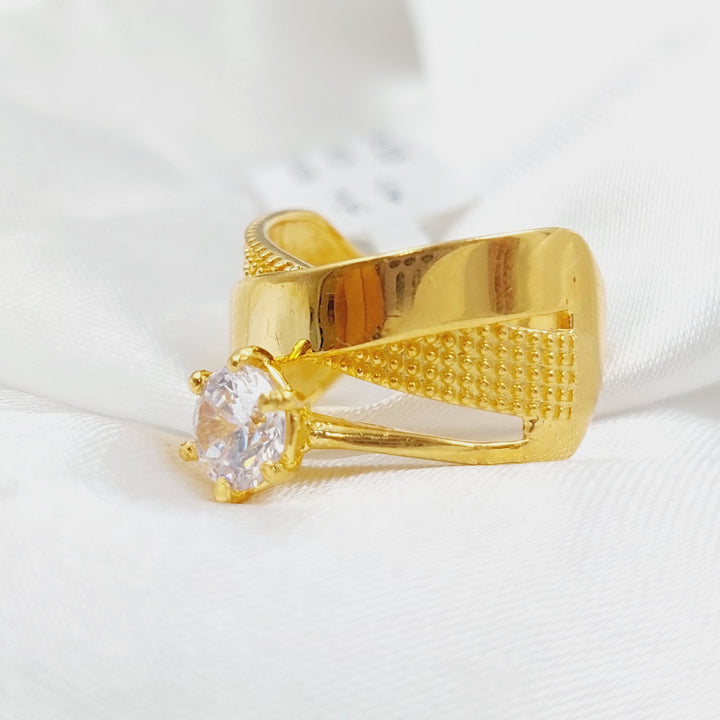 21K Gold Twins Engagement Ring by Saeed Jewelry - Image 5