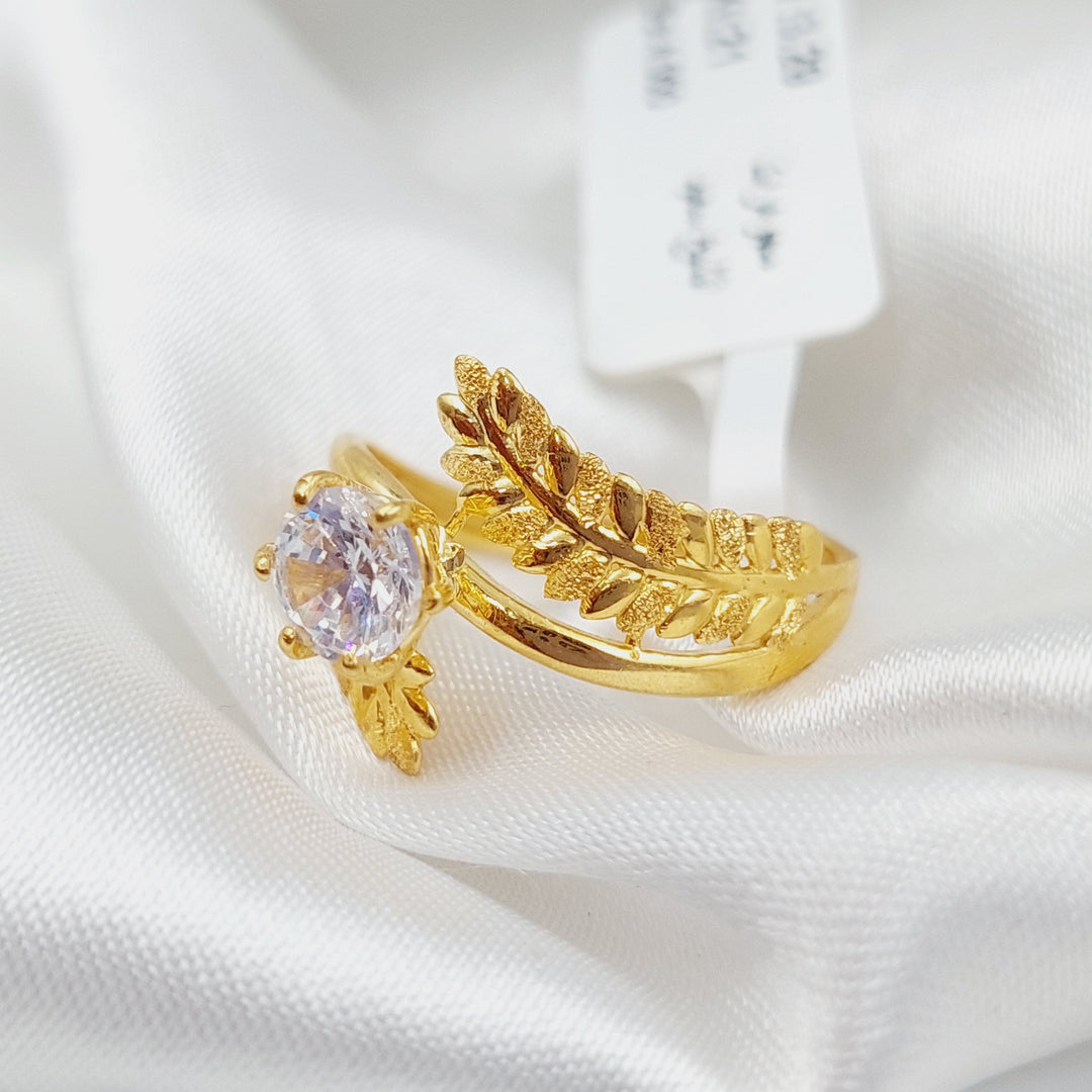 21K Gold Twins Engagement Ring by Saeed Jewelry - Image 8