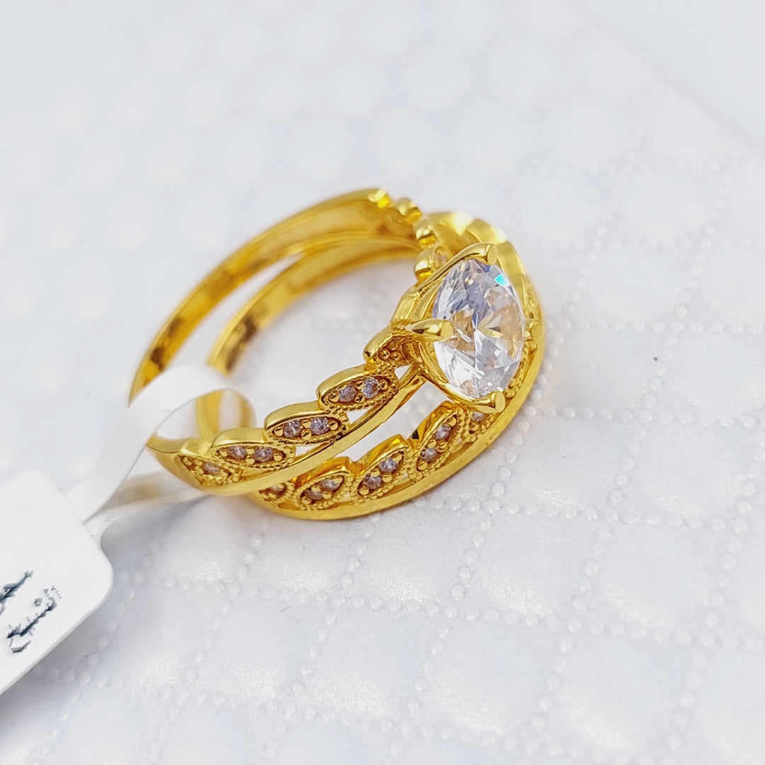 21K Gold Twins Wedding Ring by Saeed Jewelry - Image 5