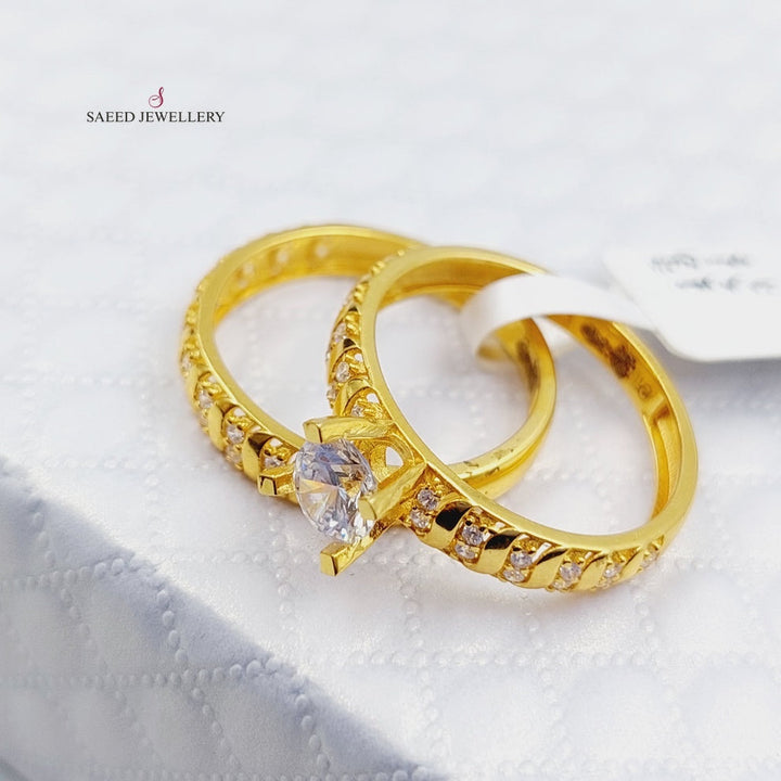 21K Gold Twins Wedding Ring by Saeed Jewelry - Image 6