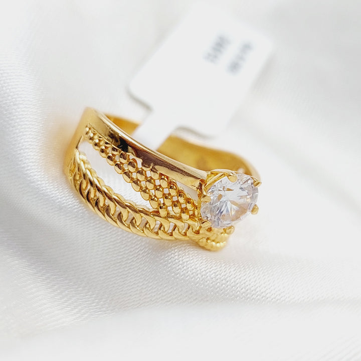 21K Gold Twins Wedding Ring by Saeed Jewelry - Image 5