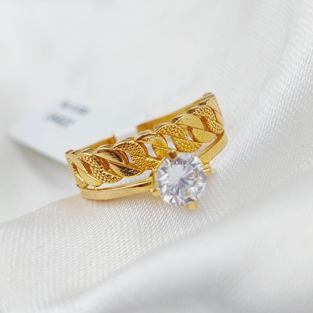 21K Gold Twins Wedding Ring by Saeed Jewelry - Image 5