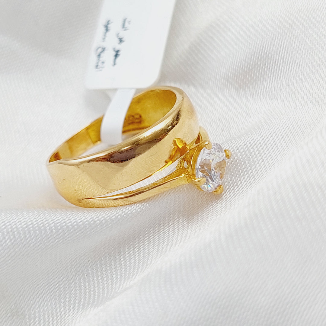 21K Gold Twins Wedding Ring by Saeed Jewelry - Image 1