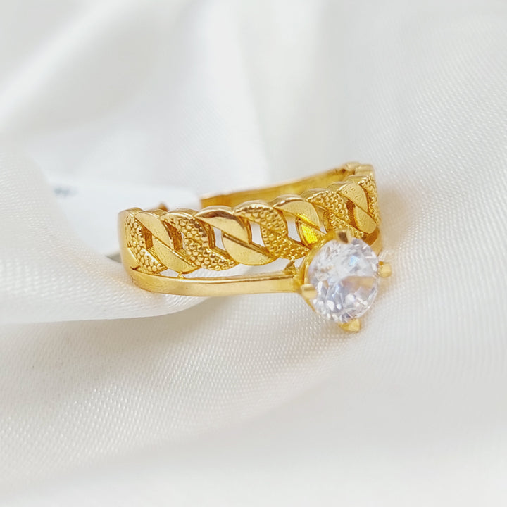 21K Gold Twins Wedding Ring by Saeed Jewelry - Image 4