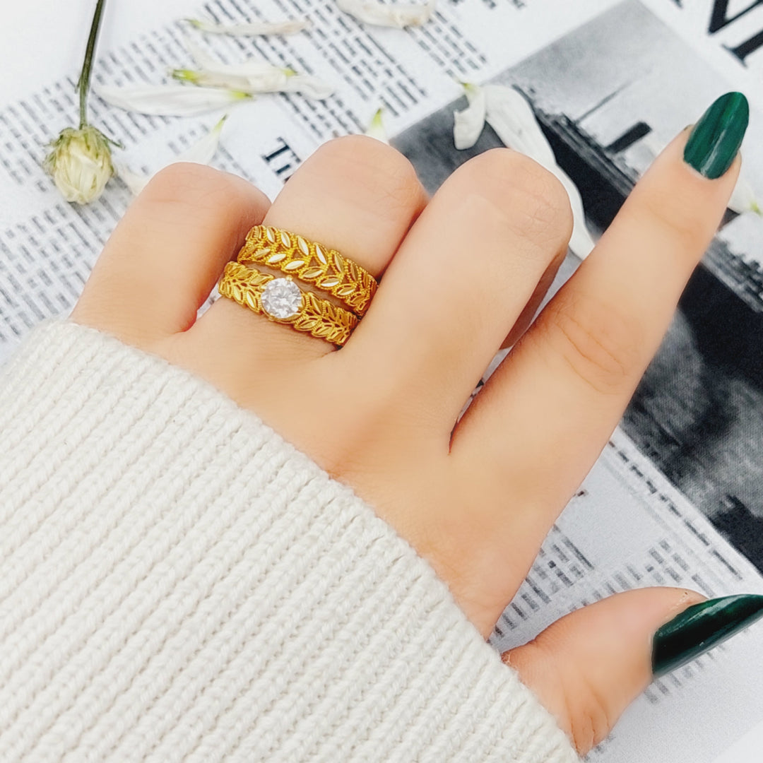 21K Twins Wedding Ring Made of 21K Yellow Gold by Saeed Jewelry-26178