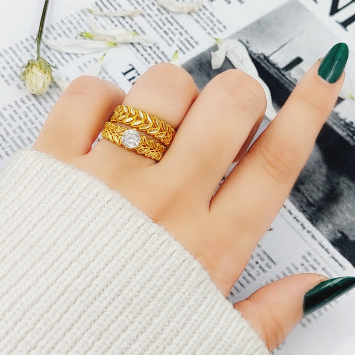 21K Twins Wedding Ring Made of 21K Yellow Gold by Saeed Jewelry-26178