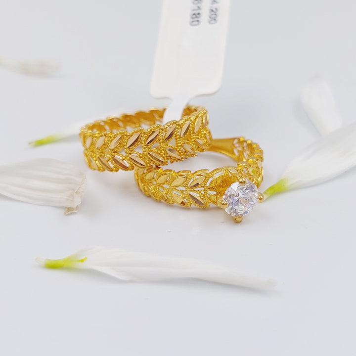 21K Twins Wedding Ring Made of 21K Yellow Gold by Saeed Jewelry-26178