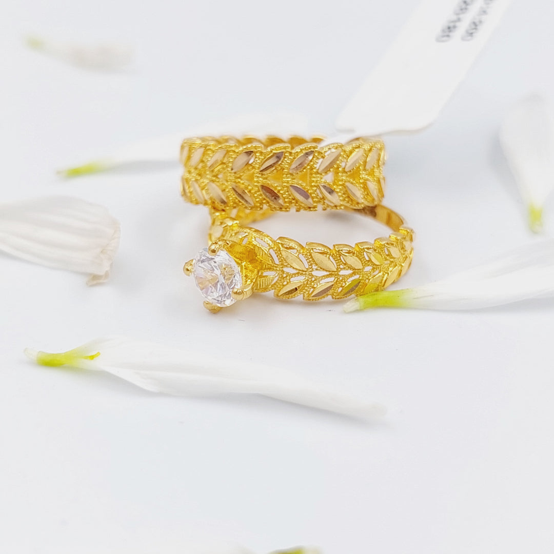 21K Twins Wedding Ring Made of 21K Yellow Gold by Saeed Jewelry-26178