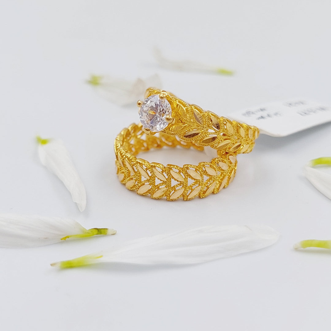 21K Twins Wedding Ring Made of 21K Yellow Gold by Saeed Jewelry-26178