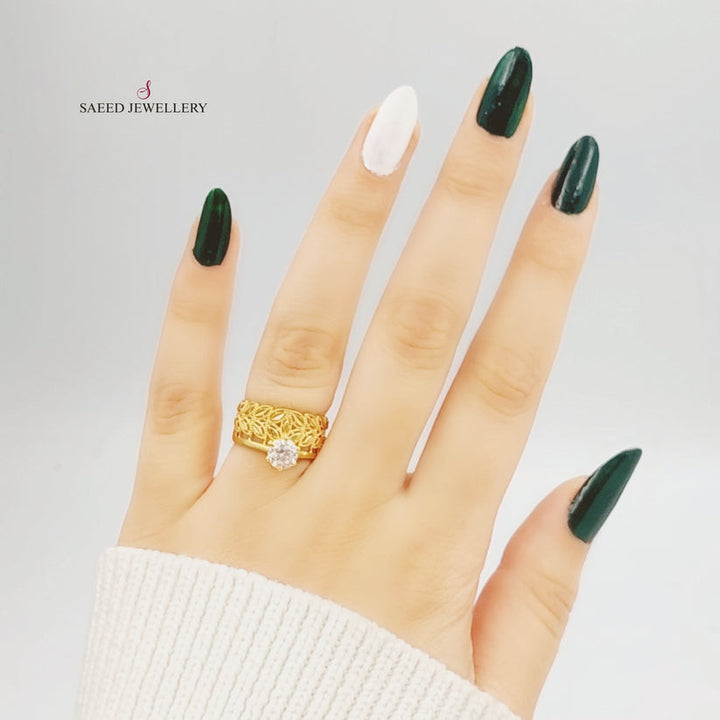 21K Twins Wedding Ring Made of 21K Yellow Gold by Saeed Jewelry-27140