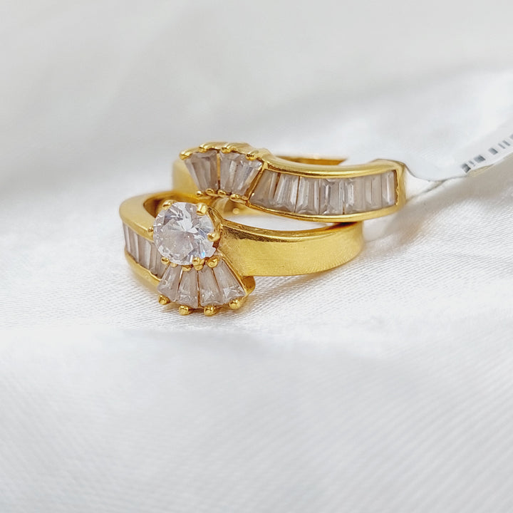 21K Gold Twins Wedding Ring by Saeed Jewelry - Image 3