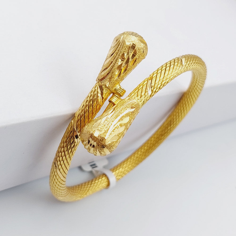 21K Gold Twisted Bracelet by Saeed Jewelry - Image 2