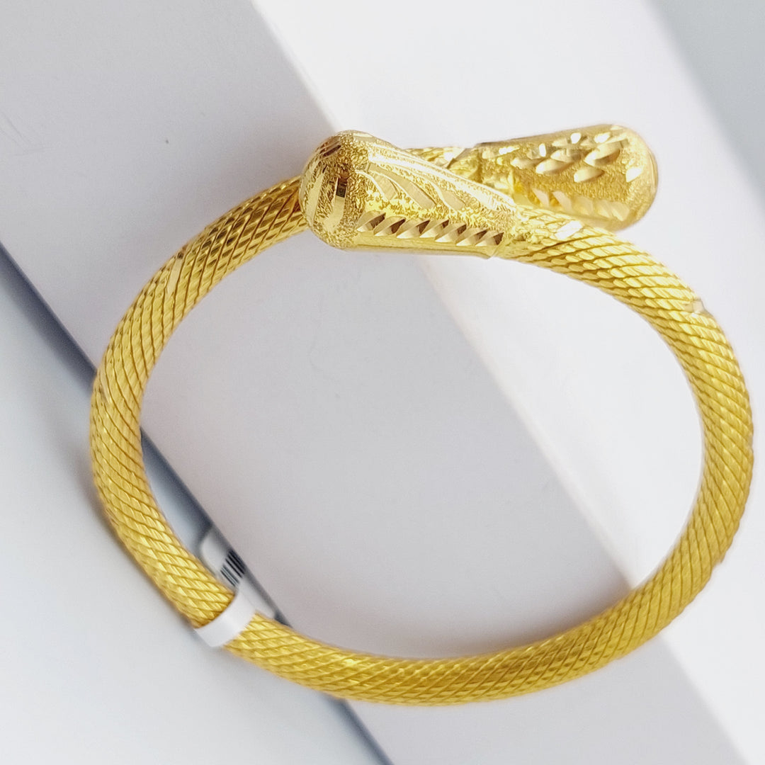 21K Gold Twisted Bracelet by Saeed Jewelry - Image 1