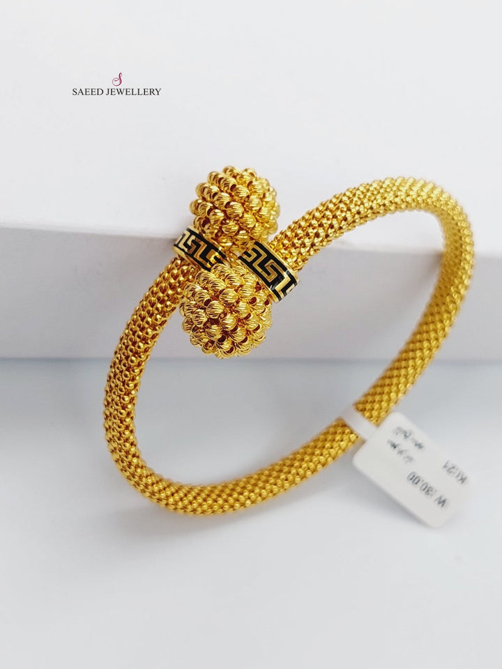 21K Gold Twisted Bracelet by Saeed Jewelry - Image 1