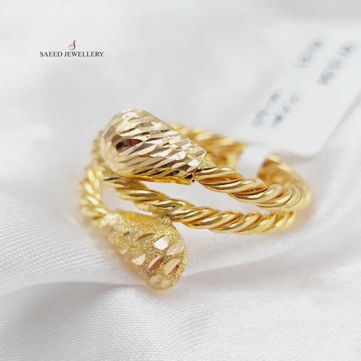 21K Gold Twisted Ring by Saeed Jewelry - Image 2