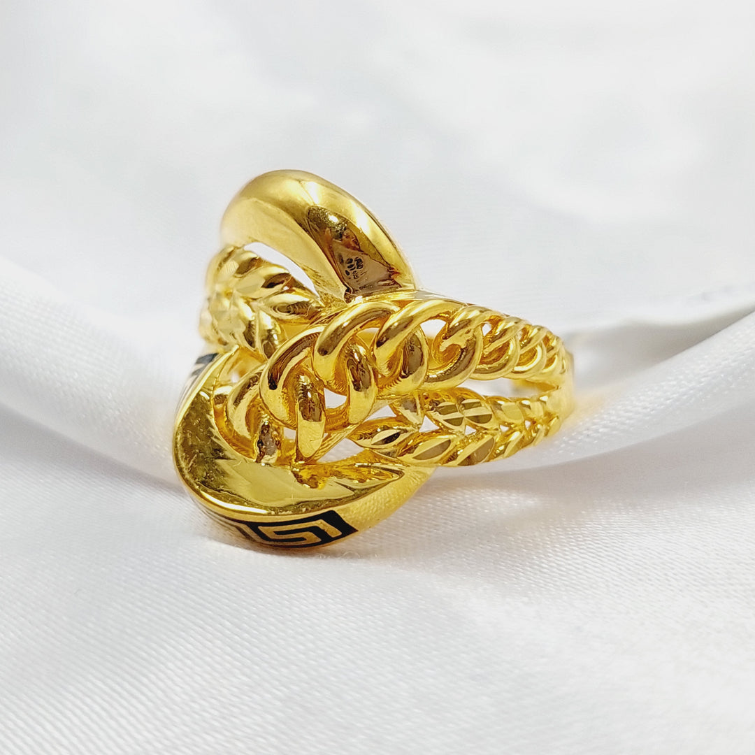 21K Gold Twisted Ring by Saeed Jewelry - Image 3