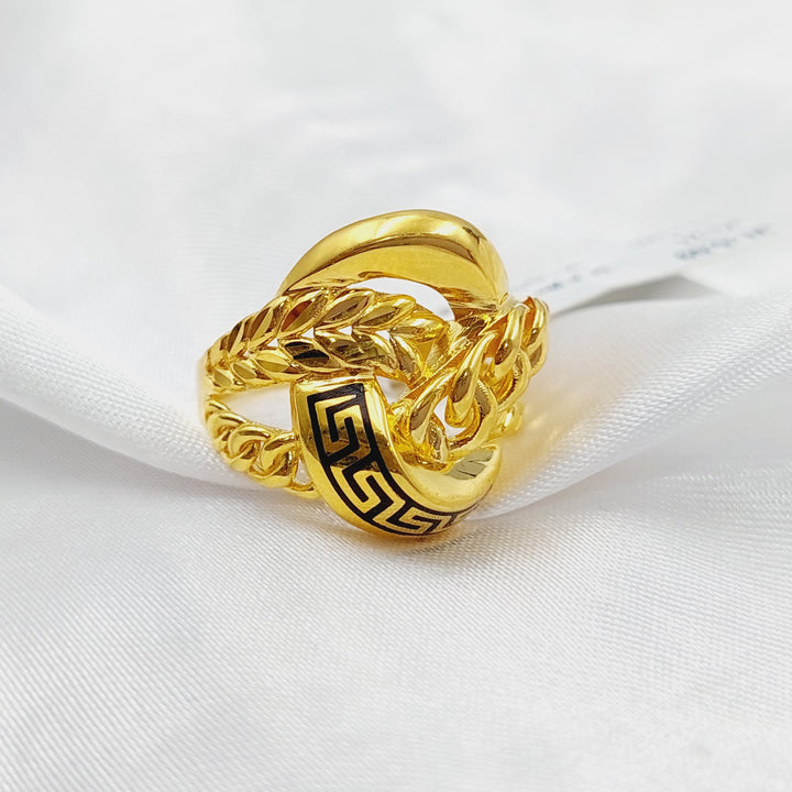 21K Gold Twisted Ring by Saeed Jewelry - Image 6