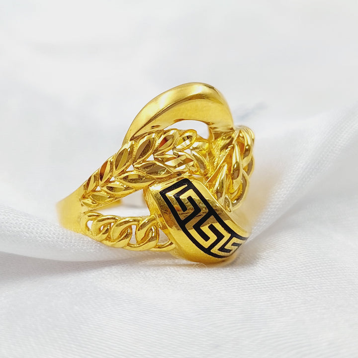 21K Gold Twisted Ring by Saeed Jewelry - Image 1