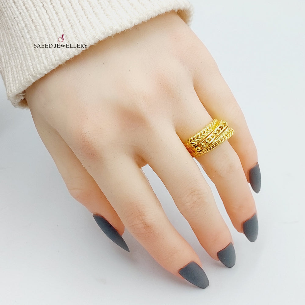 21K Gold Twisted Ring by Saeed Jewelry - Image 2